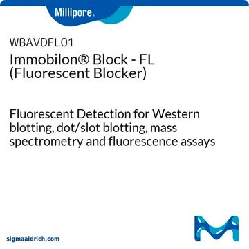 Immobilon&#174; Block - FL (bloqueur fluorescence) Fluorescent Detection for Western blotting, dot/slot blotting, mass spectrometry and fluorescence assays