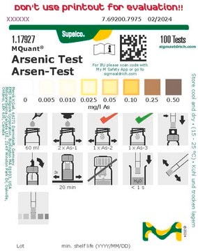 Arsen-Test colorimetric, 0.005-0.50&#160;mg/L (As), MQuant&#174;