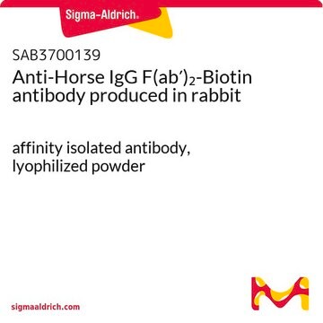 Anti-Horse IgG F(ab&#8242;)2-Biotin antibody produced in rabbit affinity isolated antibody, lyophilized powder