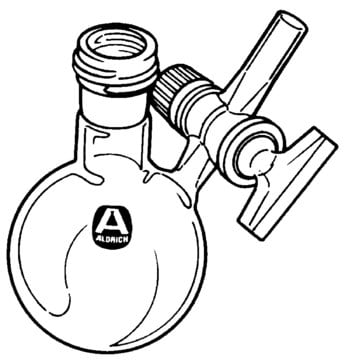 Solvent storage flask with glass stopcock on side-arm capacity 50&#160;mL, female joint: ST/NS 14/20