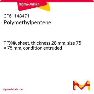 Polymethylpentene TPX&#174;, sheet, thickness 28&#160;mm, size 75 × 75&#160;mm, condition extruded