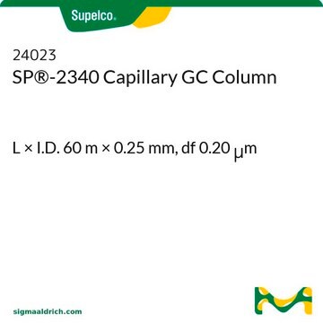 SP&#174;-2340毛细管GC色谱柱 L × I.D. 60&#160;m × 0.25&#160;mm, df 0.20&#160;&#956;m