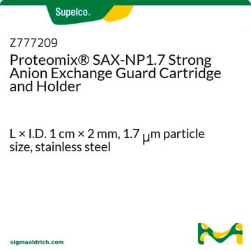 Proteomix&#174; SAX-NP1.7 Strong Anion Exchange Guard Cartridge and Holder L × I.D. 1&#160;cm × 2&#160;mm, 1.7&#160;&#956;m particle size, stainless steel