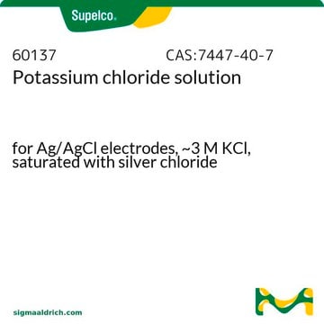 Potassium chloride solution ~3&#160;M KCl, saturated with silver chloride