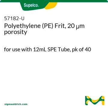 Fritté en polyéthylène&nbsp;(PE), porosité de 20&nbsp;µm for use with 12mL SPE Tube, pk of 40