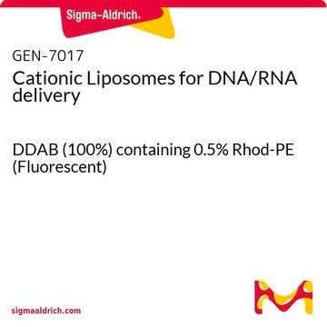 Cationic Liposomes for DNA/RNA delivery DDAB (100%) containing 0.5% Rhod-PE (Fluorescent)