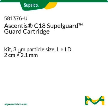 Cartouche de garde Supelguard Ascentis&#174;&nbsp;C18 Kit, 3&#160;&#956;m particle size, L × I.D. 2&#160;cm × 2.1&#160;mm