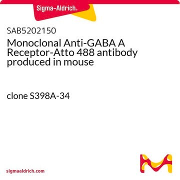 Monoclonal Anti-GABA A Receptor-Atto 488 antibody produced in mouse clone S398A-34