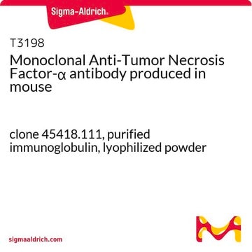 Monoclonal Anti-Tumor Necrosis Factor-&#945; antibody produced in mouse clone 45418.111, purified immunoglobulin, lyophilized powder