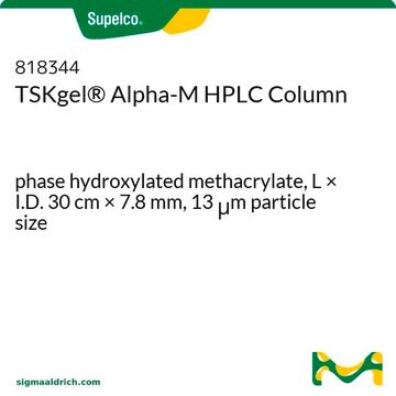 TSKgel&#174; Alpha-M HPLC Column phase hydroxylated methacrylate, L × I.D. 30&#160;cm × 7.8&#160;mm, 13&#160;&#956;m particle size