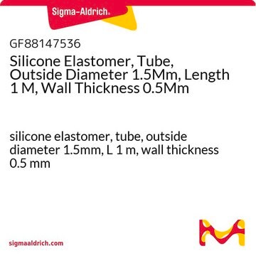 Silicone Elastomer, Tube, Outside Diameter 1.5Mm, Length 1 M, Wall Thickness 0.5Mm silicone elastomer, tube, outside diameter 1.5mm, L 1&#160;m, wall thickness 0.5&#160;mm