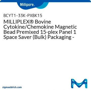 Panel 1 de microesferas magnéticas con 15 citocinas/quimiocinas bovinas premezcladas MILLIPLEX&#174; Envase a granel (para ahorrar espacio)- Análisis múltiple para inmunología