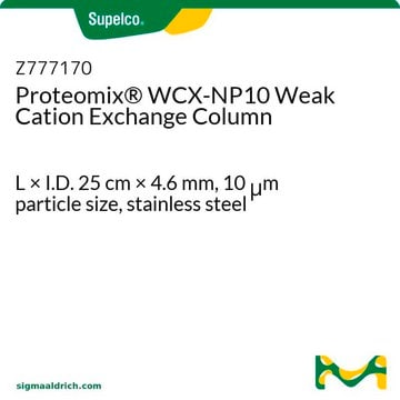 Proteomix&#174; WCX-NP10 Weak Cation Exchange Column L × I.D. 25&#160;cm × 4.6&#160;mm, 10&#160;&#956;m particle size, stainless steel