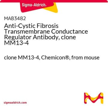 Anti-Cystic Fibrosis Transmembrane Conductance Regulator Antibody, clone MM13-4 clone MM13-4, Chemicon&#174;, from mouse