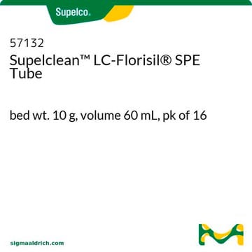 Tubo Supelclean&#8482; LC-Florisil&#174; per SPE bed wt. 10&#160;g, volume 60&#160;mL, pk of 16