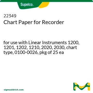 Chart Paper for Recorder for use with Linear Instruments 1200, 1201, 1202, 1210, 2020, 2030, chart type, 0100-0026, pkg of 25&#160;ea