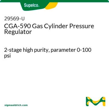 CGA-590 Gas Cylinder Pressure Regulator 2-stage high purity, parameter 0-100 psi