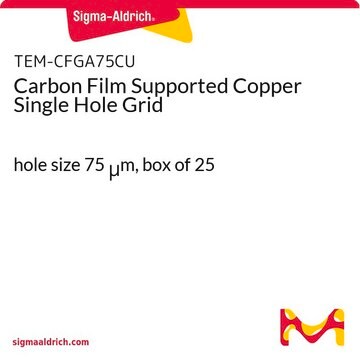 Carbon Film Supported Copper Single Hole Grid hole size 75&#160;&#956;m, box of 25