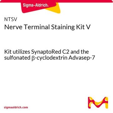 Nerve Terminal Staining Kit V Kit utilizes SynaptoRed C2 and the sulfonated &#946;-cyclodextrin Advasep-7