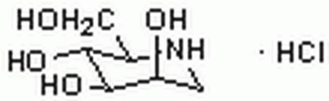 1-Deoxymannojirimycin, Hydrochloride A specific &#945;-mannosidase I inhibitor that blocks conversion of high mannose to complex oligosaccharides.