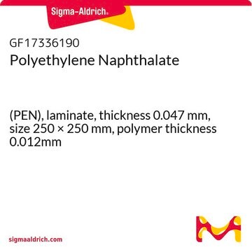 Polyethylene Naphthalate (PEN), laminate, thickness 0.047&#160;mm, size 250 × 250&#160;mm, polymer thickness 0.012mm