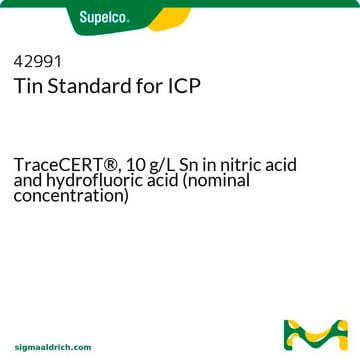 Zinn Standard für ICP TraceCERT&#174;, 10&#160;g/L Sn in nitric acid and hydrofluoric acid (nominal concentration)