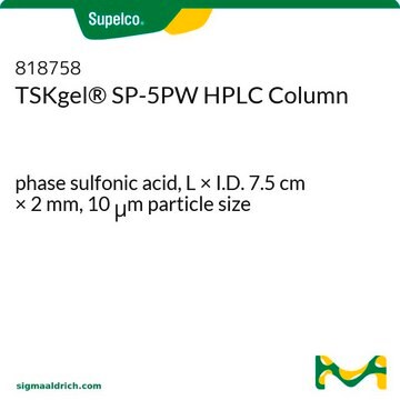 TSKgel&#174; SP-5PW HPLC Column phase sulfonic acid, L × I.D. 7.5&#160;cm × 2&#160;mm, 10&#160;&#956;m particle size