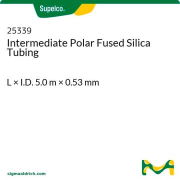 Tube en silice fondue de polarité intermédiaire L × I.D. 5.0&#160;m × 0.53&#160;mm