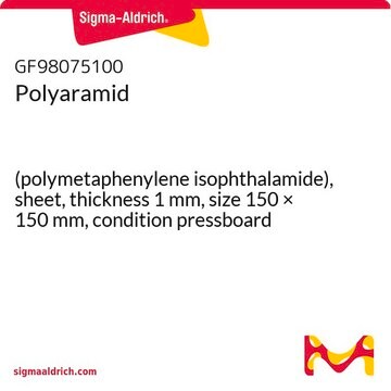 Polyaramid (polymetaphenylene isophthalamide), sheet, thickness 1&#160;mm, size 150 × 150&#160;mm, condition pressboard