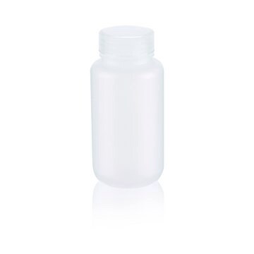 Wheaton&#174; Leak Resistant Bottle capacity 250&#160;mL, high-density polyethylene bottle, natural bottle, wide-mouth bottle, bottle diam. × H 61&#160;mm × 125&#160;mm, 43-140