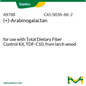 (+)-Arabinogalactan for use with Total Dietary Fiber Control Kit, TDF-C10, from larch wood