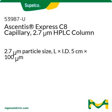 Ascentis&#174; Express C8 Capillary, 2.7 &#956;m HPLC Column 2.7&#160;&#956;m particle size, L × I.D. 5&#160;cm × 100&#160;&#956;m