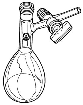 Reaction and storage flask, Kjeldahl, with glass stopcock on side-arm capacity 25&#160;mL, female joint: ST/NS 14/20