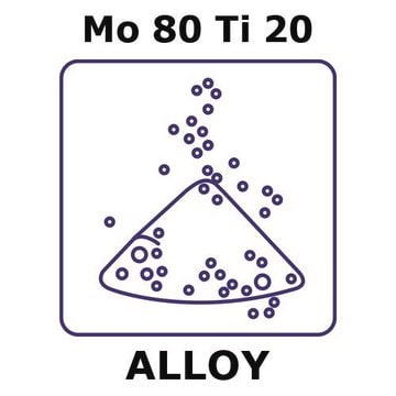 Molybdenum-titanium alloy, Mo80Ti20 powder, 45micron max. particle size, alloy pre-cursor, 200g