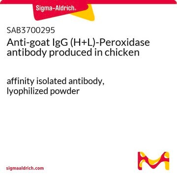 Anti-goat IgG (H+L)-Peroxidase antibody produced in chicken affinity isolated antibody, lyophilized powder