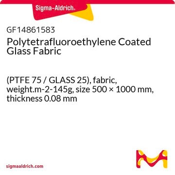 Polytetrafluoroethylene Coated Glass Fabric (PTFE 75 / GLASS 25), fabric, weight.m-2-145g, size 500 × 1000&#160;mm, thickness 0.08&#160;mm