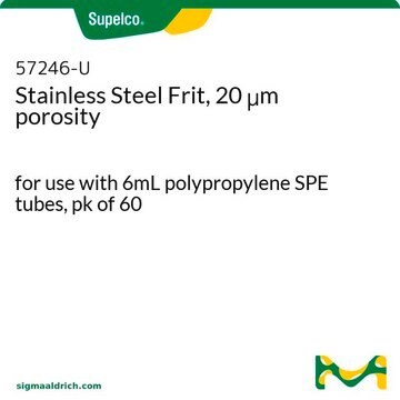 Stainless Steel Frit for use with 6mL polypropylene SPE tubes, pk of 60