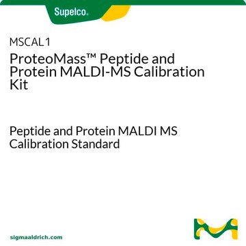 ProteoMass&#8482; Peptide and Protein MALDI-MS Calibration Kit Peptide and Protein MALDI MS Calibration Standard