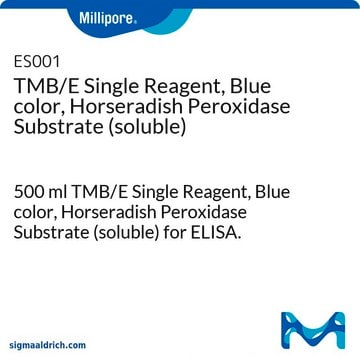 TMB/E Single Reagent, Blue color, Horseradish Peroxidase Substrate (soluble) 500 ml TMB/E Single Reagent, Blue color, Horseradish Peroxidase Substrate (soluble) for ELISA.