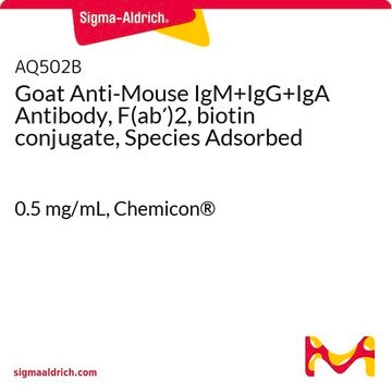 Goat Anti-Mouse IgM+IgG+IgA Antibody, F(ab&#8242;)2, biotin conjugate, Species Adsorbed 0.5&#160;mg/mL, Chemicon&#174;