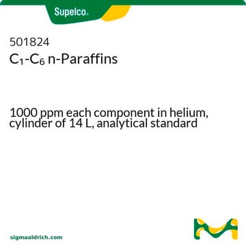 C1-C6 n-Paraffins 1000&#160;ppm each component in helium, cylinder of 14&#160;L, analytical standard