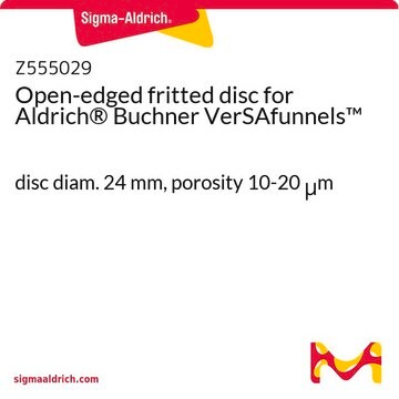 Open-edged fritted disc for Aldrich&#174; Buchner VerSAfunnels&#8482; disc diam. 24&#160;mm, porosity 10-20&#160;&#956;m