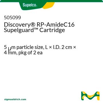 Cartouche Supelguard Discovery&#174; RP-AmideC16 5&#160;&#956;m particle size, L × I.D. 2&#160;cm × 4&#160;mm, pkg of 2&#160;ea