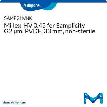 Millex-HV 0.45 for Samplicity G2&nbsp;µm, PVDF, 33&nbsp;mm, non-sterile