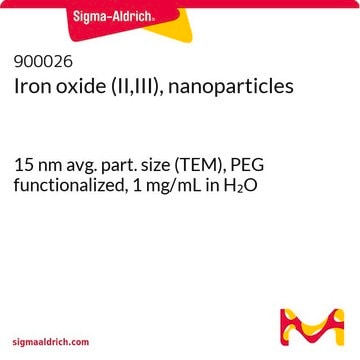 氧化铁(II,III)，纳米颗粒 15&#160;nm avg. part. size (TEM), PEG functionalized, 1&#160;mg/mL in H2O