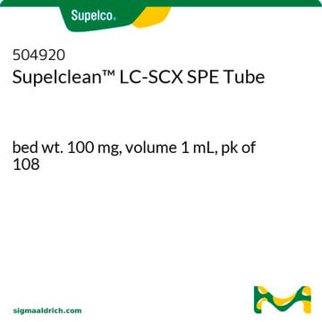 Tubes de SPE Supelclean&#8482;&nbsp;LC-SCX bed wt. 100&#160;mg, volume 1&#160;mL, pk of 108