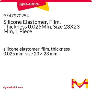 Silicone Elastomer, Film, Thickness 0.025Mm, Size 23X23 Mm, 1 Piece silicone elastomer, film, thickness 0.025&#160;mm, size 23 × 23&#160;mm