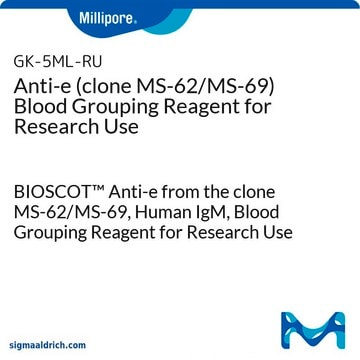 Anti-e (clone MS-62/MS-69) Blood Grouping Reagent for Research Use BIOSCOT&#8482; Anti-e from the clone MS-62/MS-69, Human IgM, Blood Grouping Reagent for Research Use