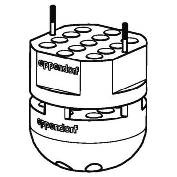 Adapter for Eppendorf&#174; S-4x400 Rotor for 1.5/2.0 mL micro test tubes, pkg of 2&#160;ea