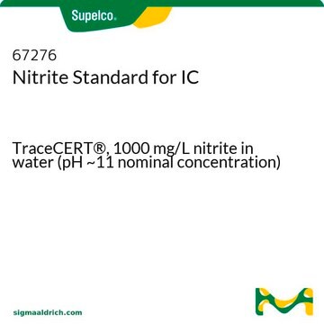 亚硝酸标准液，用于离子色谱分析 TraceCERT&#174;, 1000&#160;mg/L nitrite in water (pH ~11 nominal concentration)